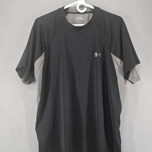 Under Armour Men's Short Sleeve T-Shirt, Black/Gray, Large - Picture 1 of 6